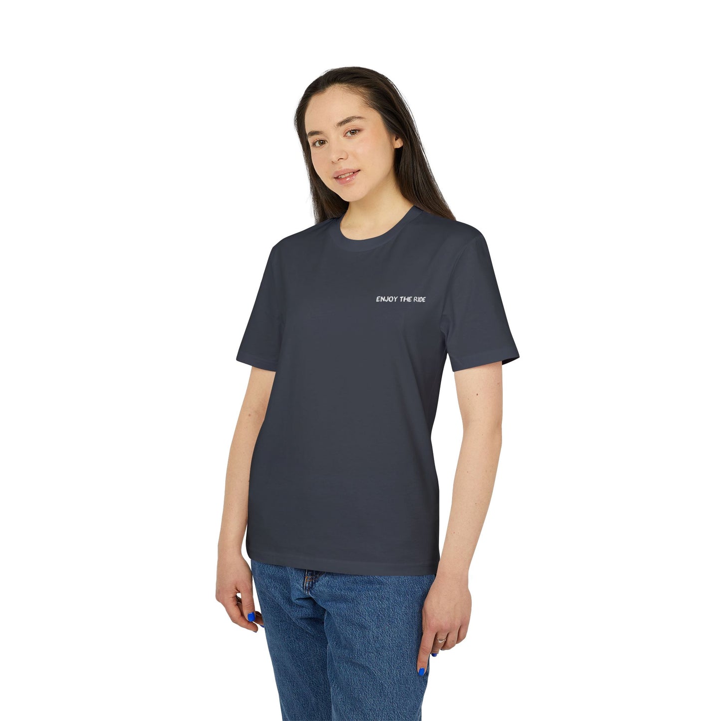 Enjoy the Ride T-Shirt, Mountainbike-Abenteuer Design für Outdoor-Fans Baumwoll-T-Shirt, Unisex-T-Shirt