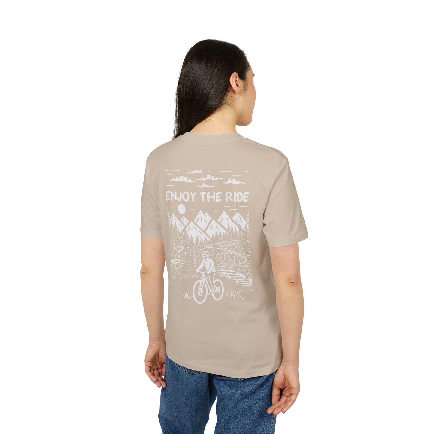 Enjoy the Ride T-Shirt, Mountainbike-Abenteuer Design für Outdoor-Fans Baumwoll-T-Shirt, Unisex-T-Shirt