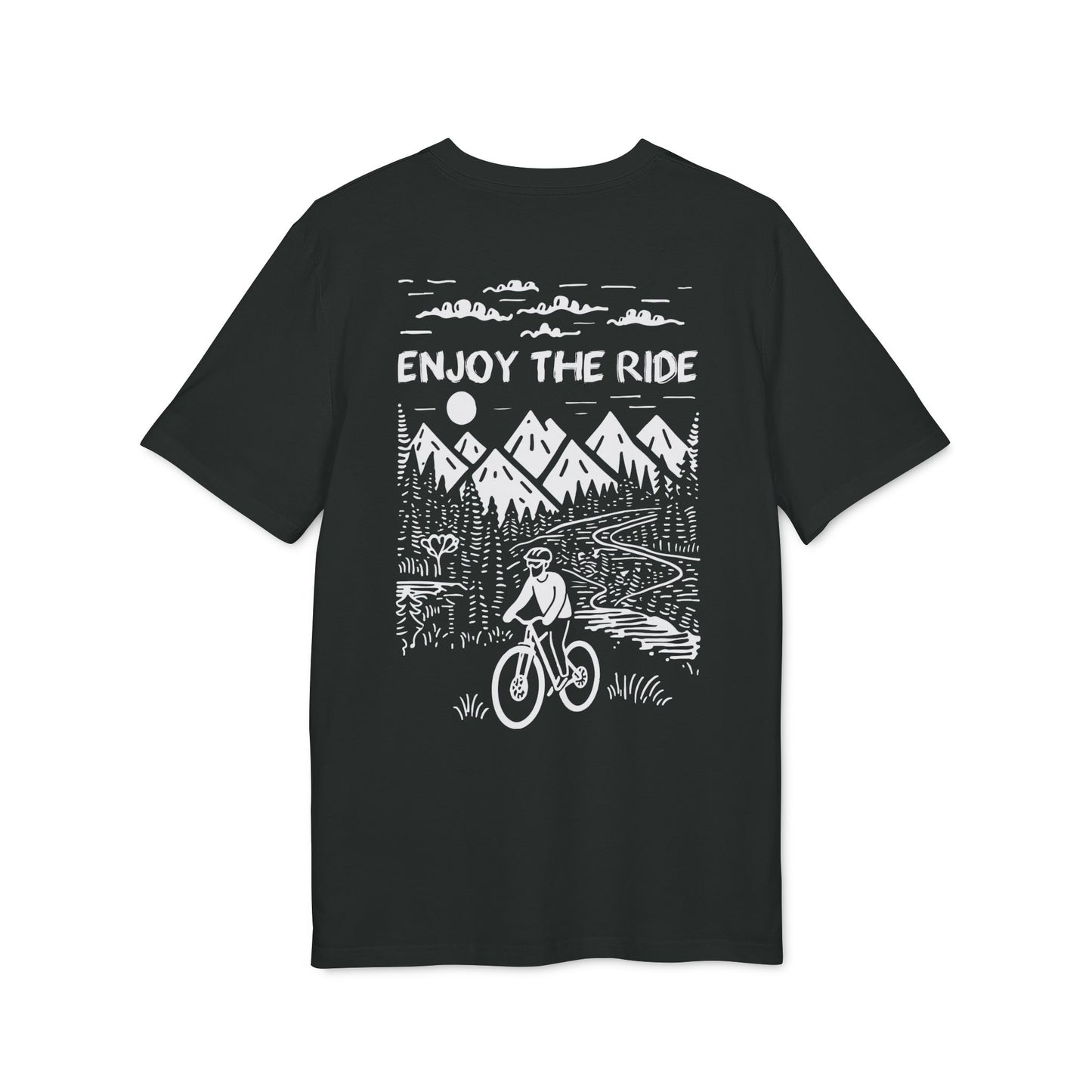 Enjoy the Ride T-Shirt, Mountainbike-Abenteuer Design für Outdoor-Fans Baumwoll-T-Shirt, Unisex-T-Shirt