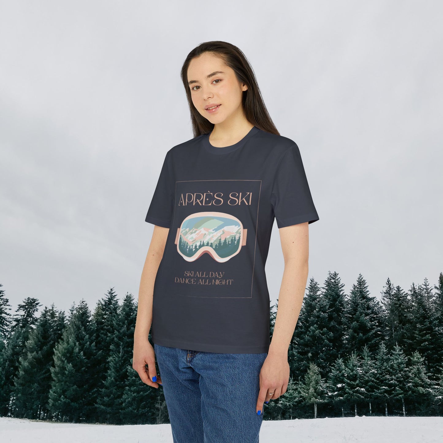 Après-Ski T-Shirt, Ski All Day Dance All Night, Winter Skifahren Tshirt, Skibrille Shirt, Unisex T-Shirt