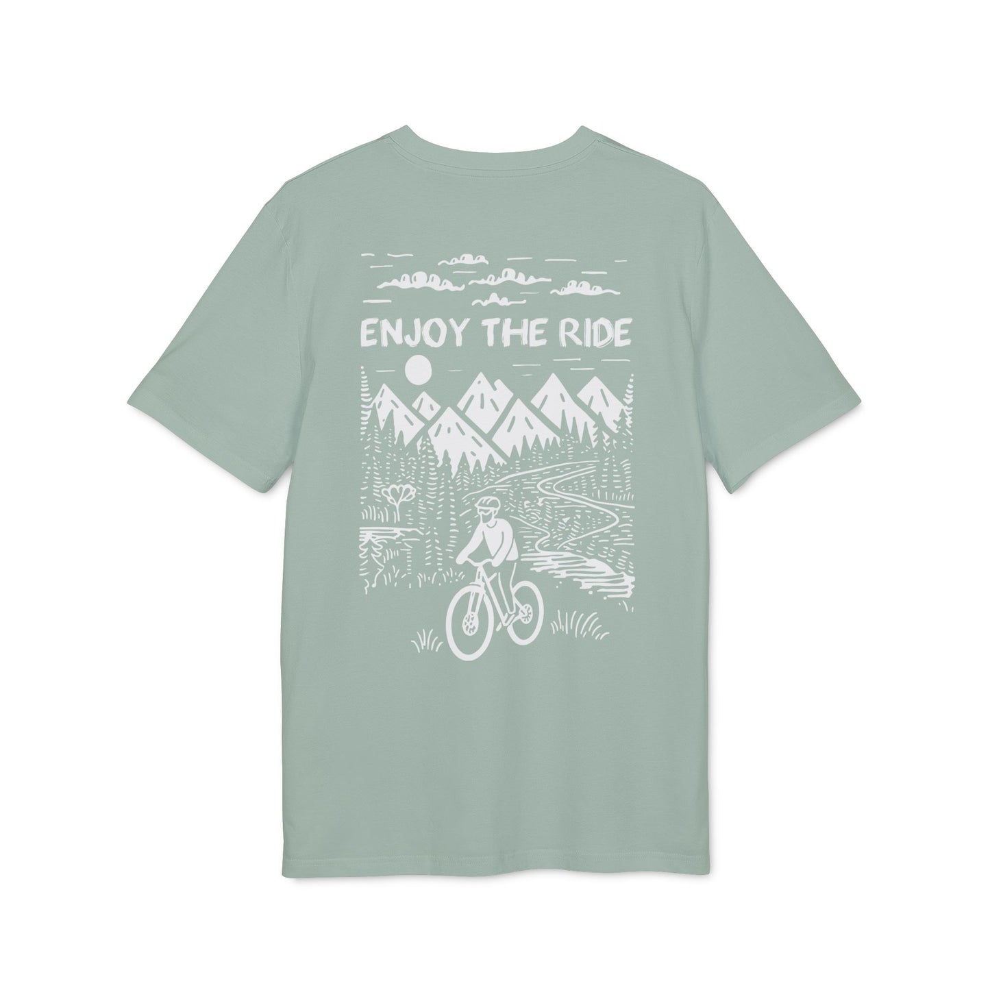 Enjoy the Ride T-Shirt, Mountainbike-Abenteuer Design für Outdoor-Fans Baumwoll-T-Shirt, Unisex-T-Shirt