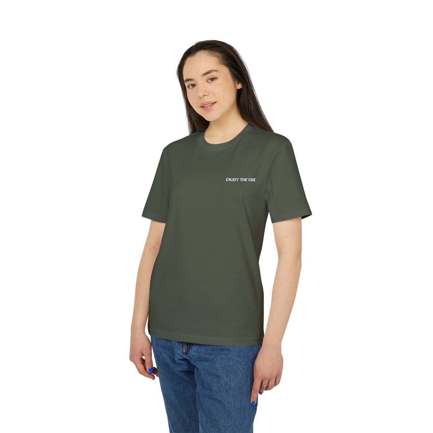 Enjoy the Ride T-Shirt, Mountainbike-Abenteuer Design für Outdoor-Fans Baumwoll-T-Shirt, Unisex-T-Shirt