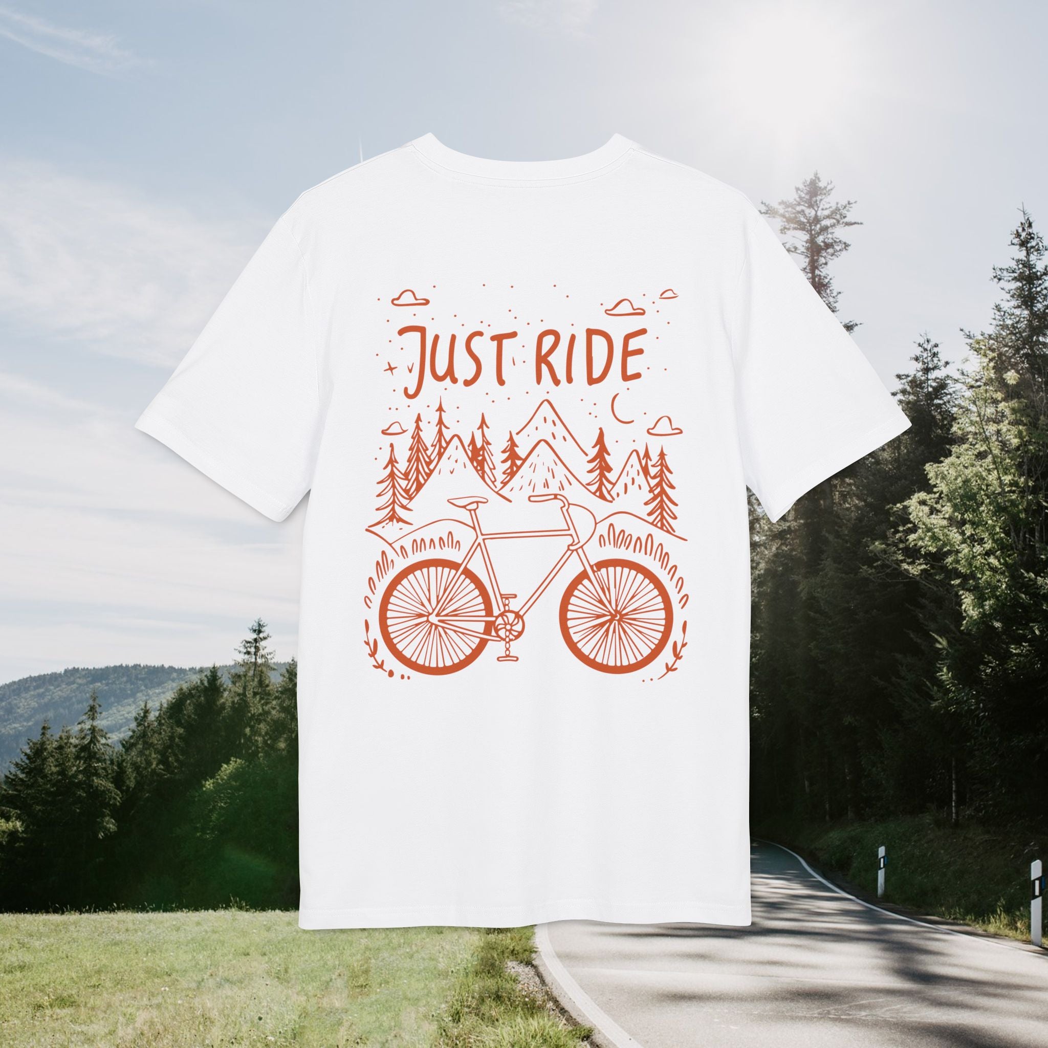 Fahrrad-Abenteuer-T-Shirt, Rennrad-T-Shirt, Just Ride-Shirt, Geschenk – LUFT + LIEBE