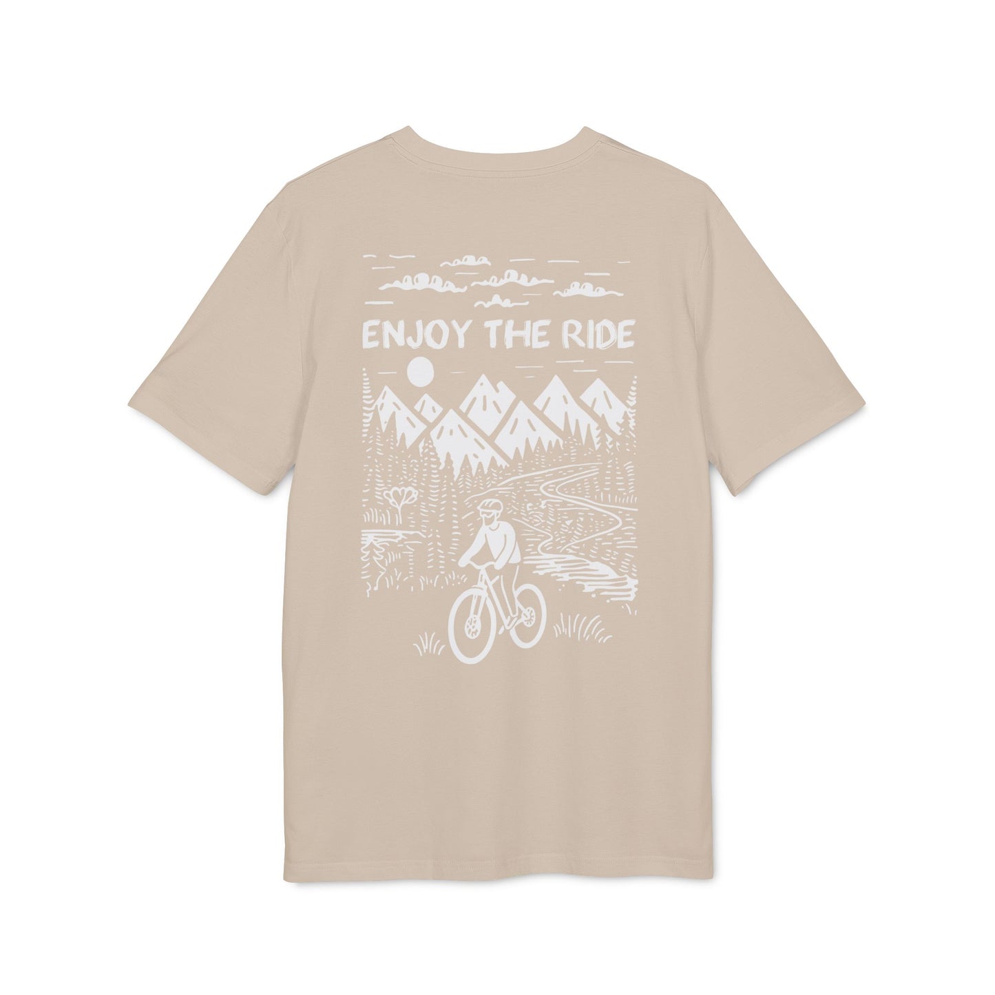 Enjoy the Ride T-Shirt, Mountainbike-Abenteuer Design für Outdoor-Fans Baumwoll-T-Shirt, Unisex-T-Shirt