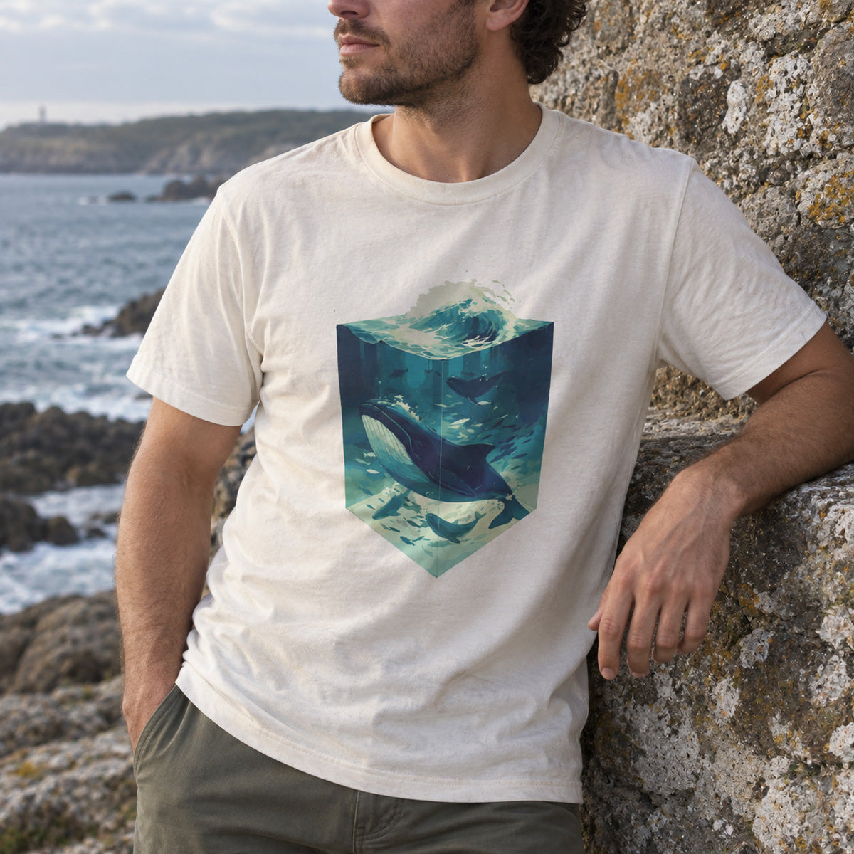 Blauwal Illustration – Meer T-Shirt