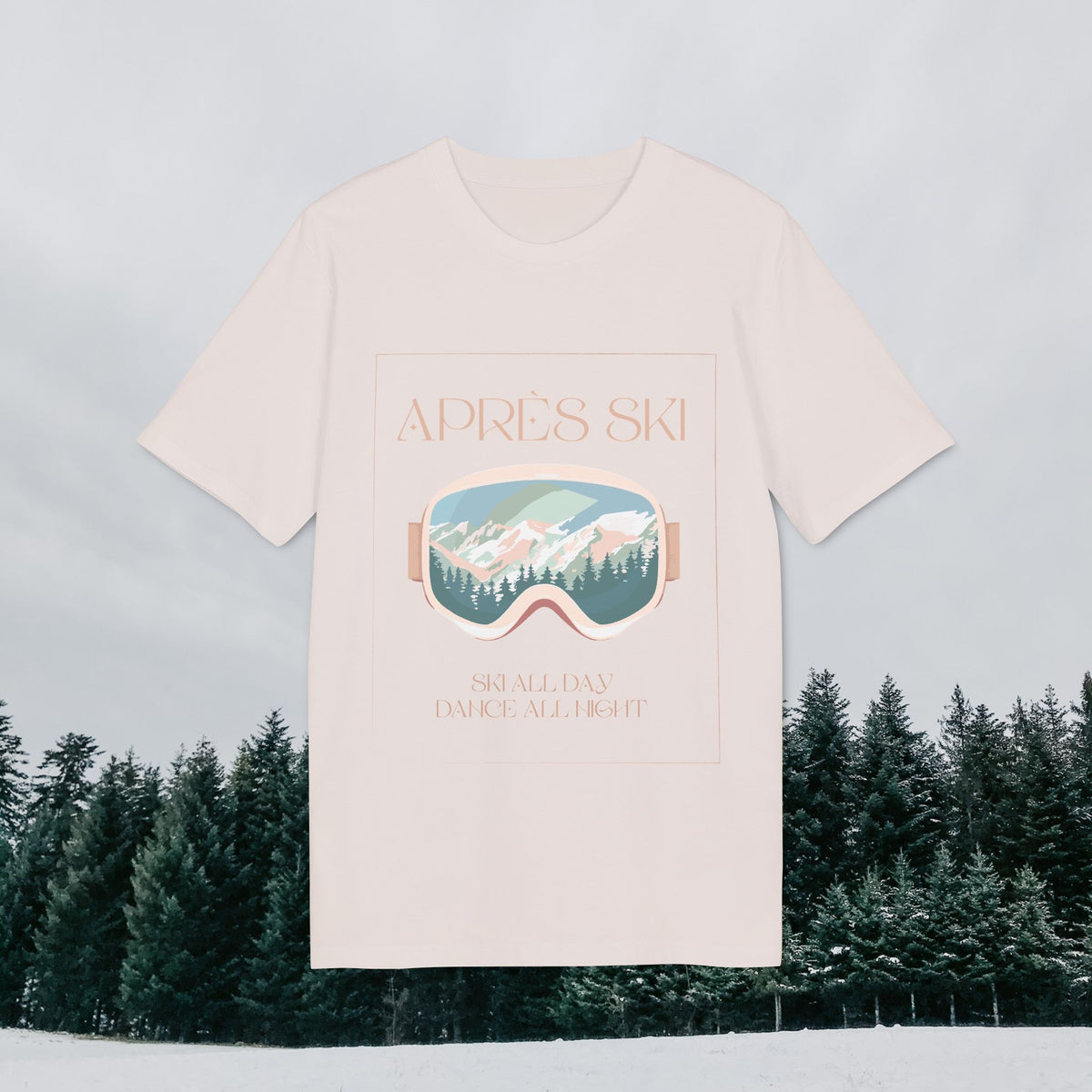 Après-Ski T-Shirt, Ski All Day Dance All Night, Winter Skifahren Tshirt, Skibrille Shirt, Unisex T-Shirt