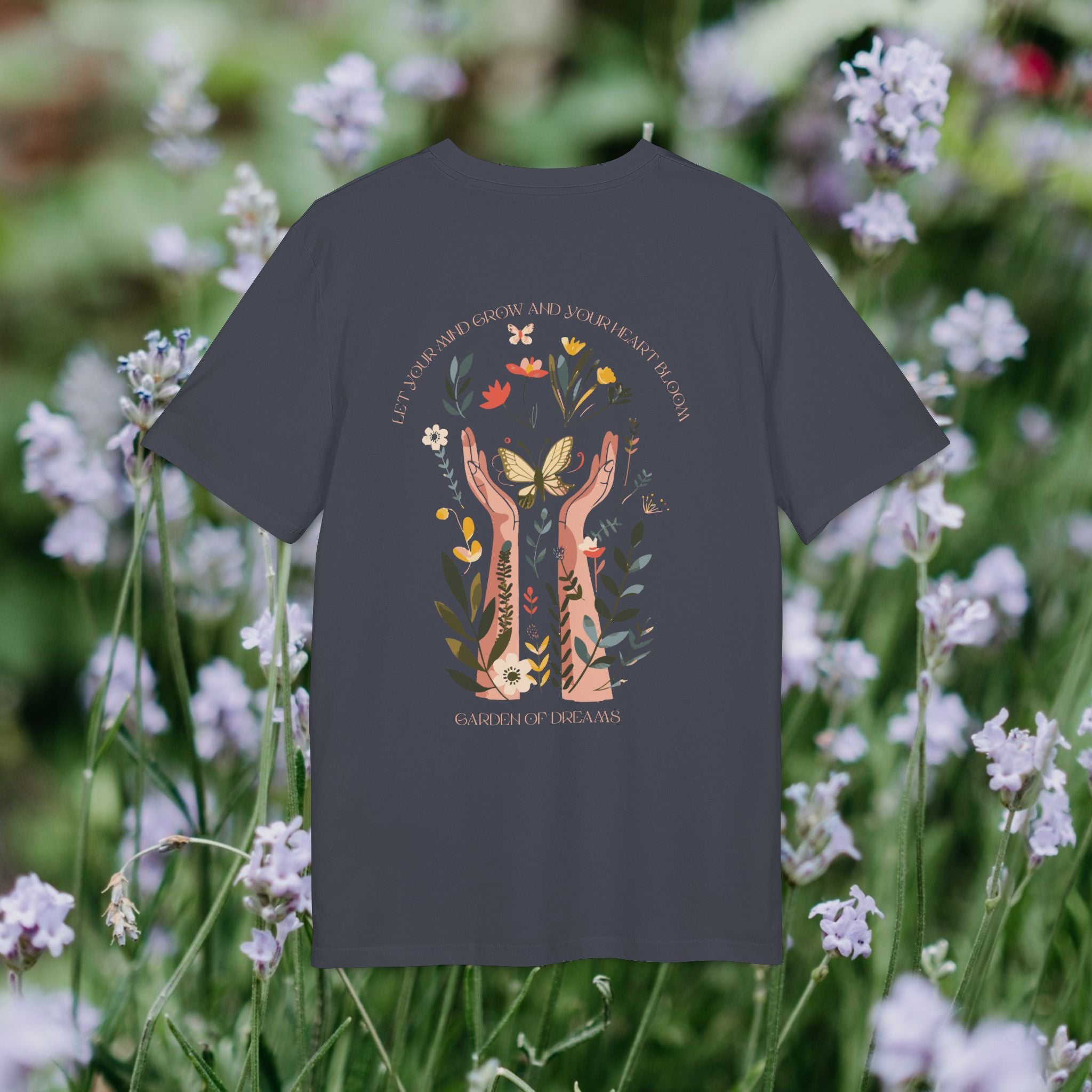 Spirituelles Wachstum Unisex Softstyle T-Shirt, Naturliebhaber Blumen Schmetterling T-Shirt, Achtsamkeit Positives Shirt