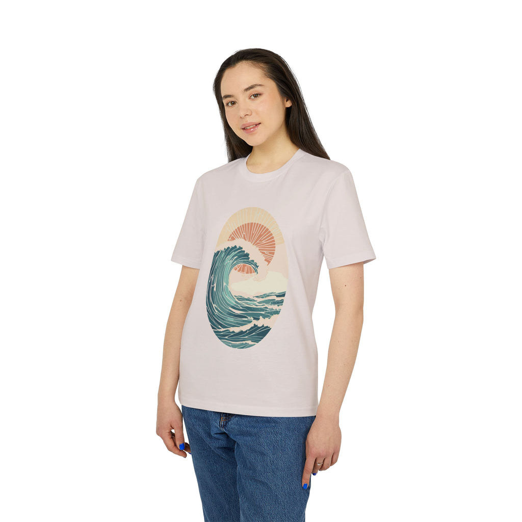 Boho Meer, Wellen und Sonne T-Shirt – Vintage-inspiriertes Baumwoll-T-Shirt | Unisex Boho Strand Shirt | Geschenk für Strandliebhaber