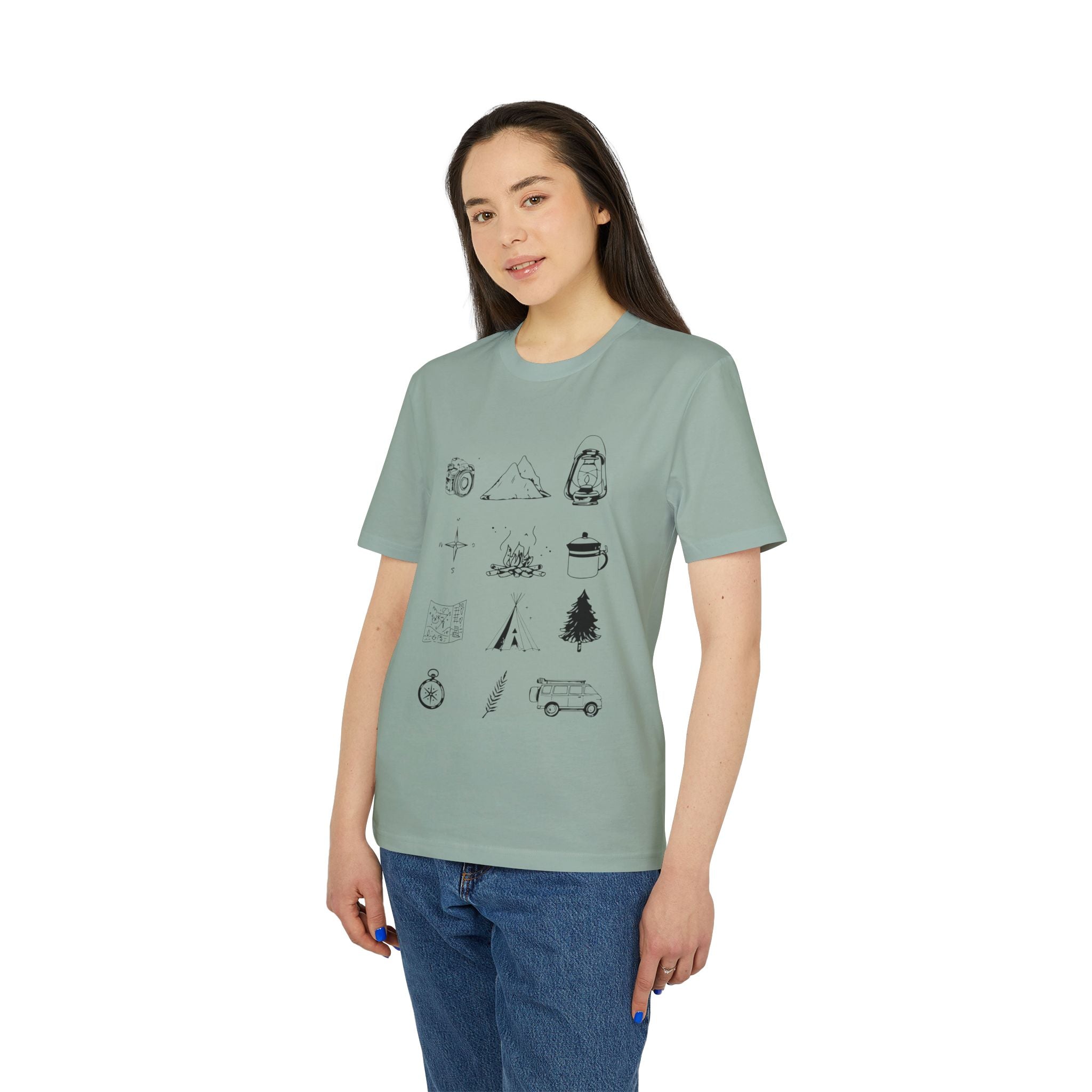 Camping Essentials Outdoor Shirt, Sommer-Grafik-T-Shirt, Vintage-inspiriertes Baumwoll-T-Shirt, Unisex-T-Shirt