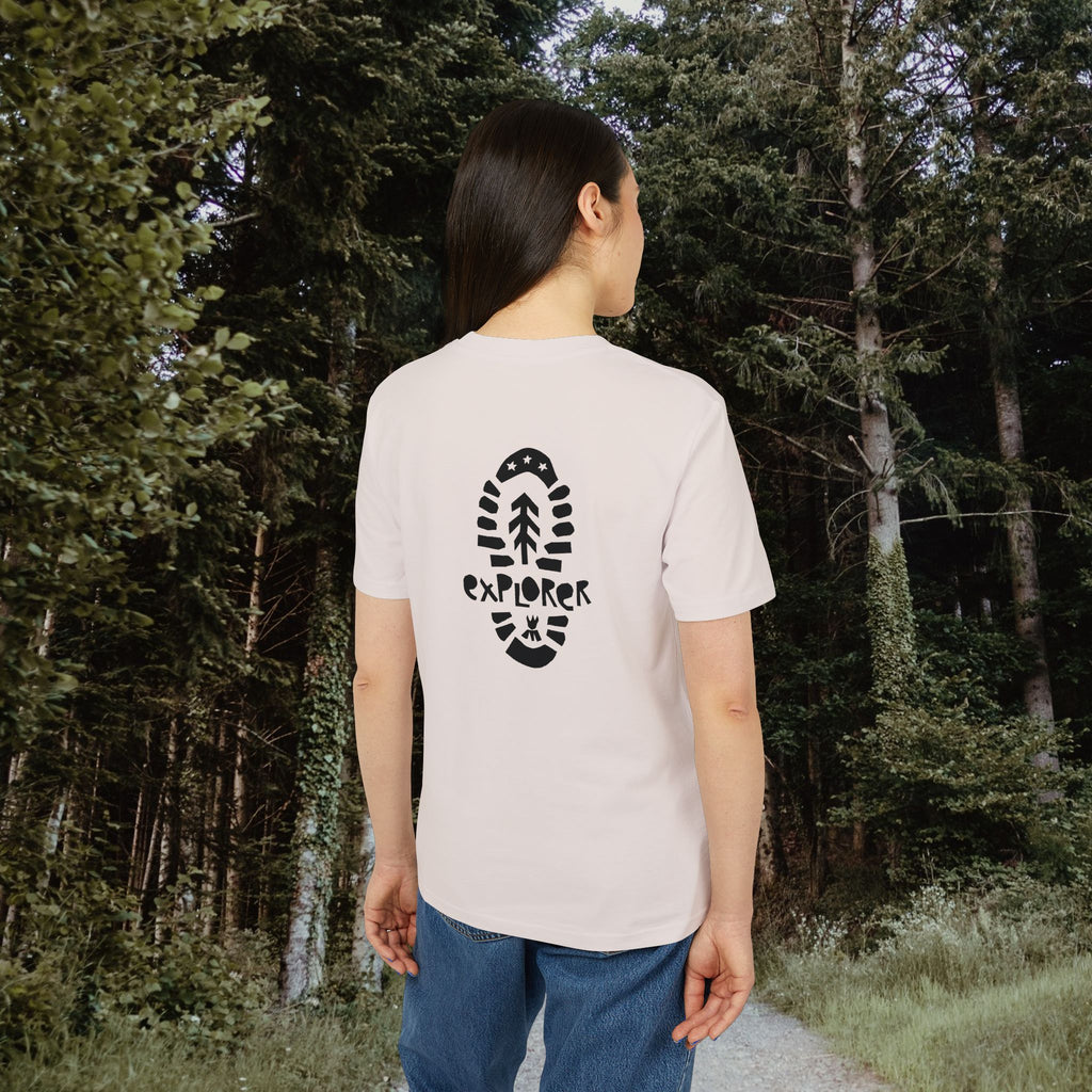 Explorer T-Shirt - Outdoor Shirt mit Wandersohle, Natur-inspiriertes Shirt, Baumwolle, Medium Fit