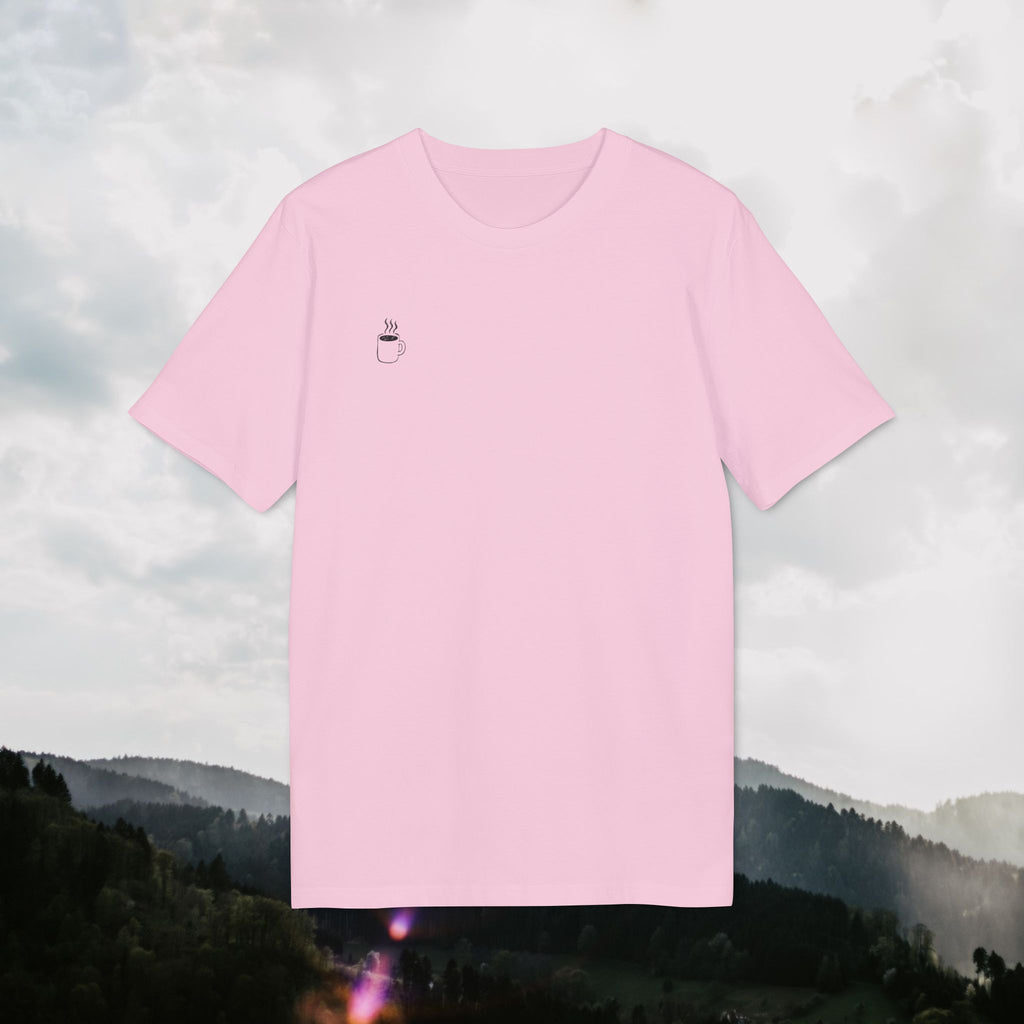 Keep Calm T-Shirt – Everything is OK | Coffee/Tea Illustration with Back Print | Unisex Organic Cotton Shirt