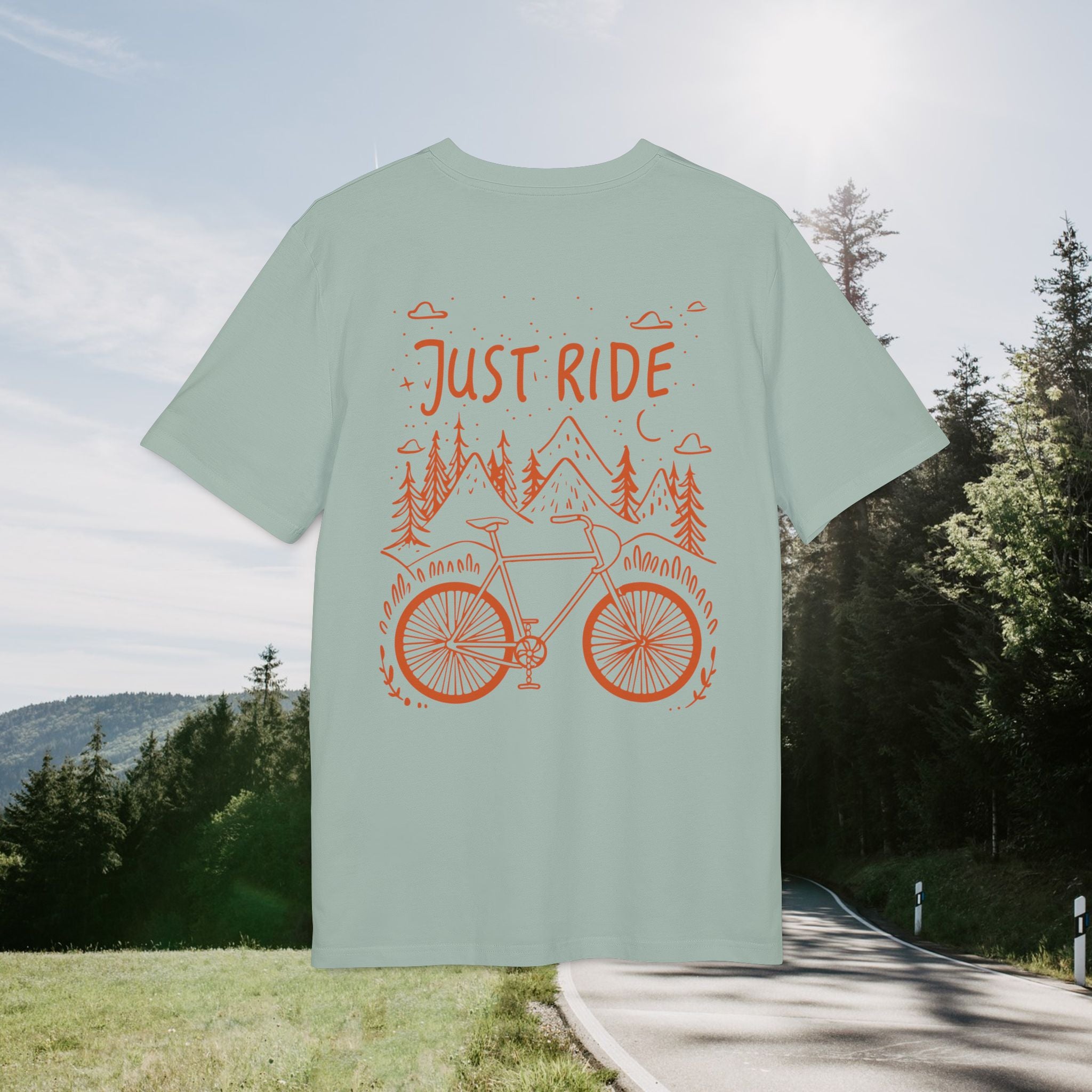Fahrrad-Abenteuer-T-Shirt, Rennrad-T-Shirt, Just Ride-Shirt, Geschenk für Outdoor-Liebhaber, Vintage-Natur-Top