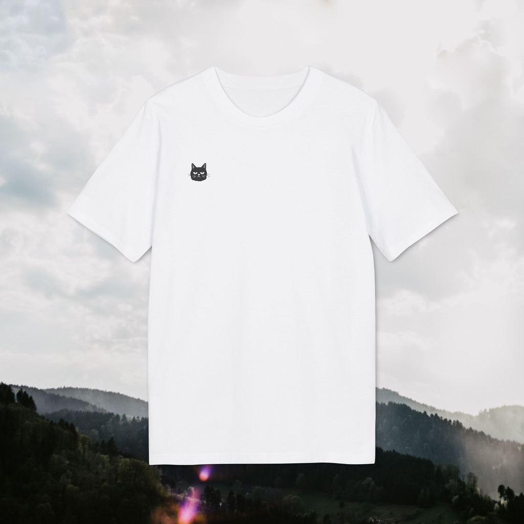 Wer hat schon jeden Tag Bock T-Shirt – Spruch mit Katze | Statementshirt mit Rückendruck | Unisex Bio-Baumwollshirt