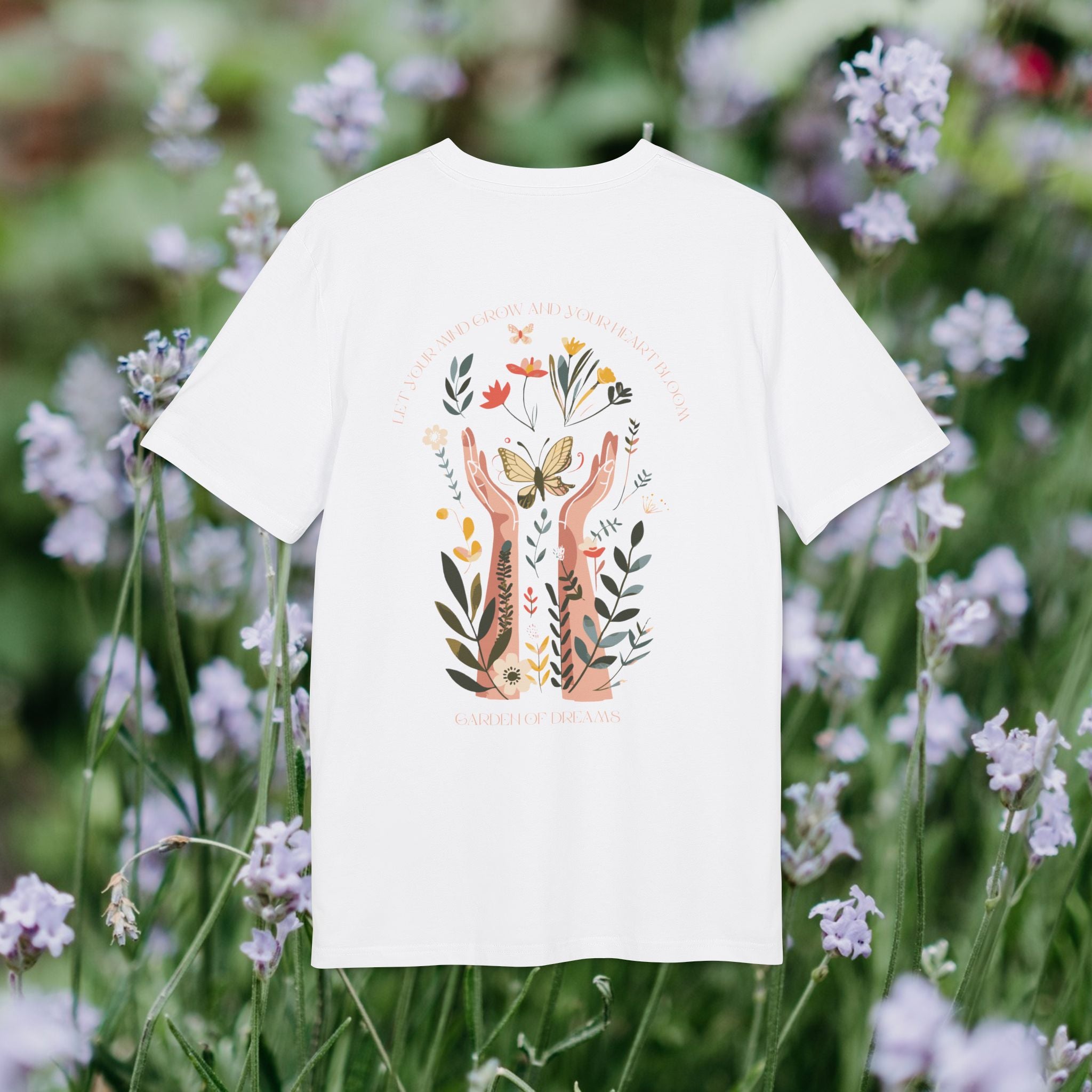 Spirituelles Wachstum Unisex Softstyle T-Shirt, Naturliebhaber Blumen Schmetterling T-Shirt, Achtsamkeit Positives Shirt