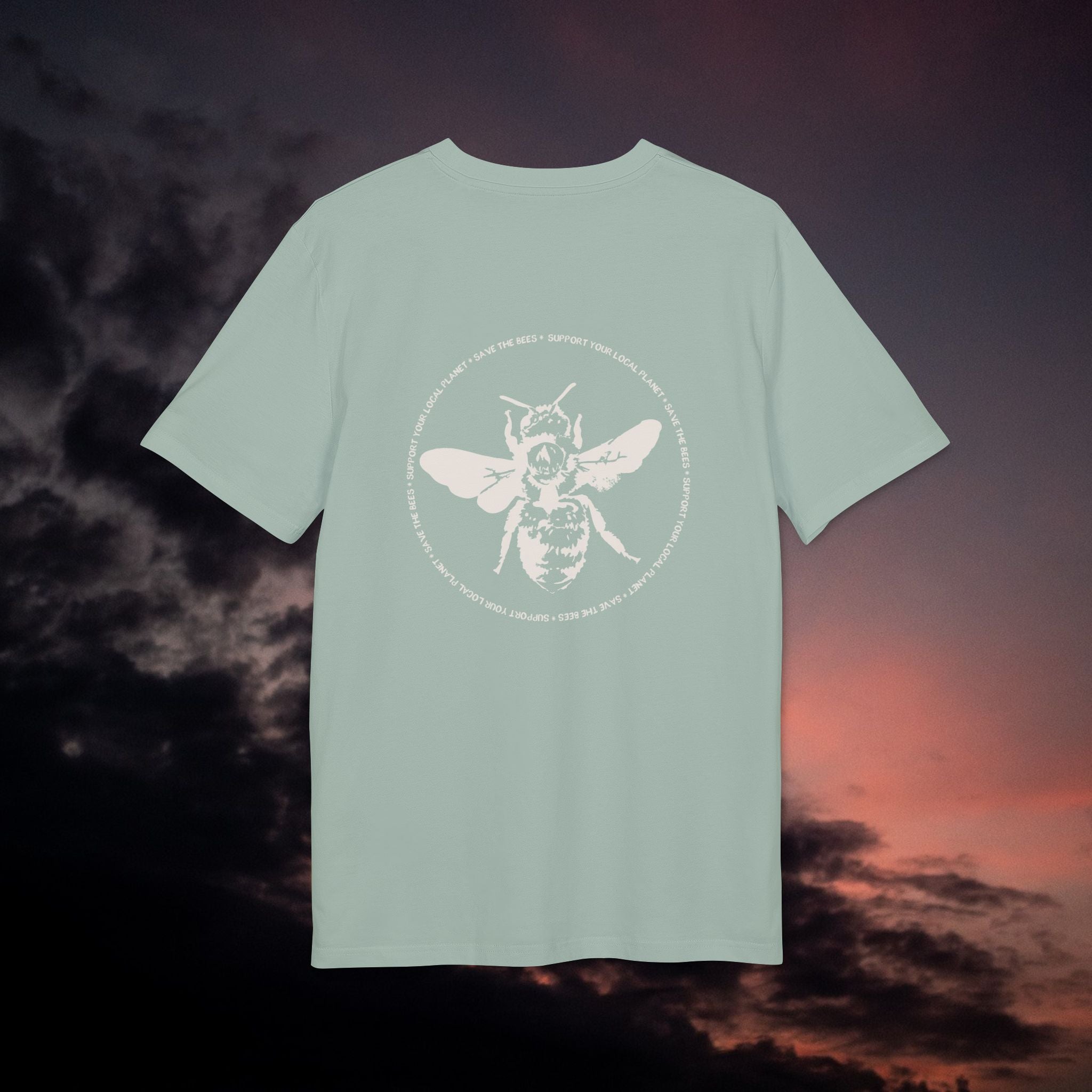 T-Shirt aus Bio-Baumwolle mit Biene Druck vorne und hinten