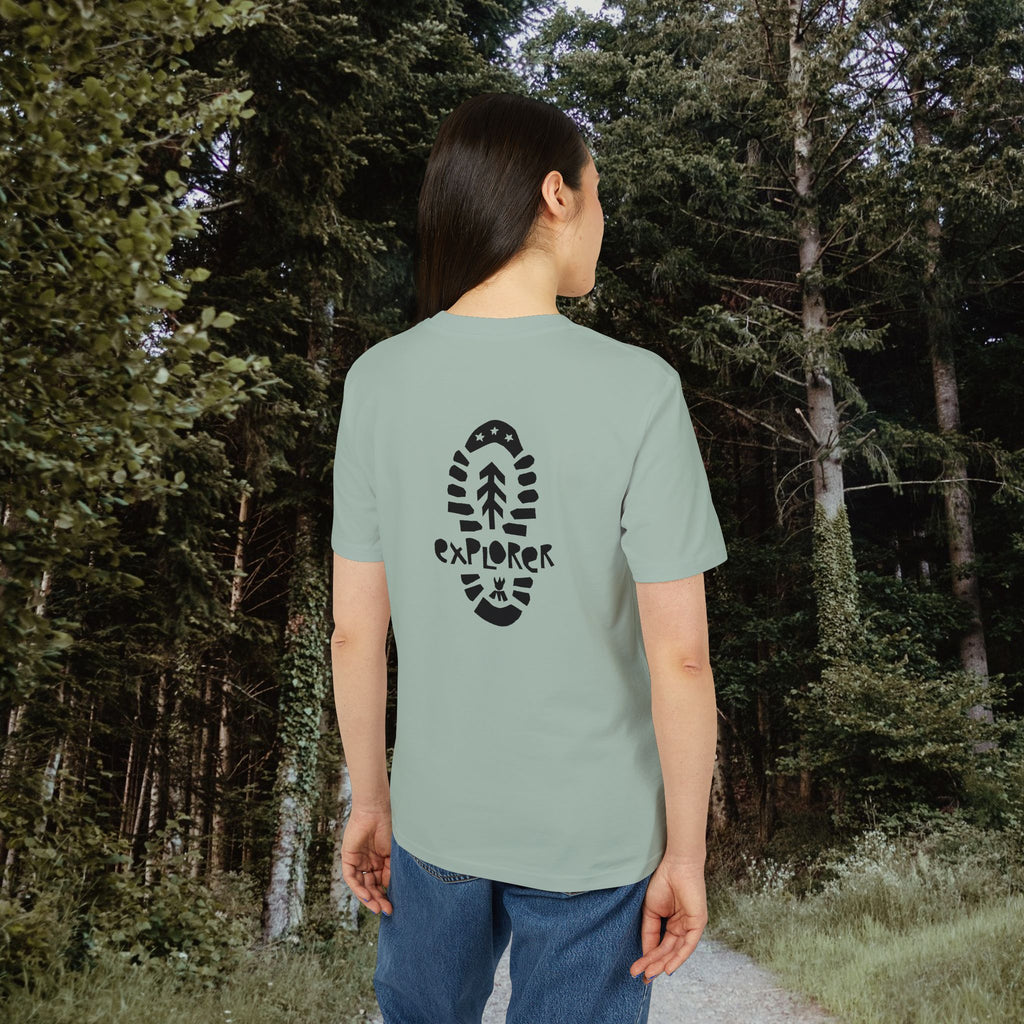 Explorer T-Shirt - Outdoor Shirt mit Wandersohle, Natur-inspiriertes Shirt, Baumwolle, Medium Fit