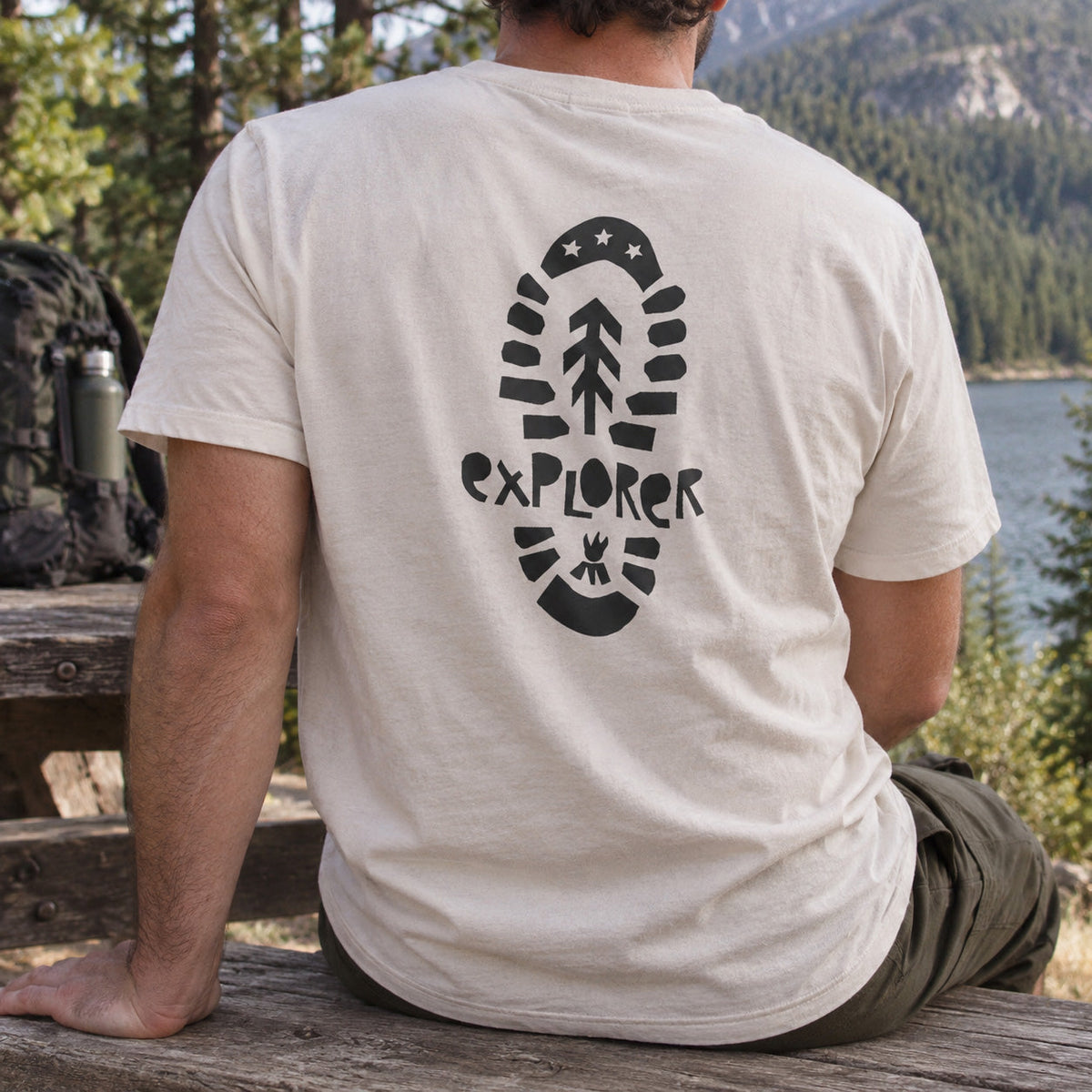 Explorer – Wander T-Shirt mit Sohlenprint