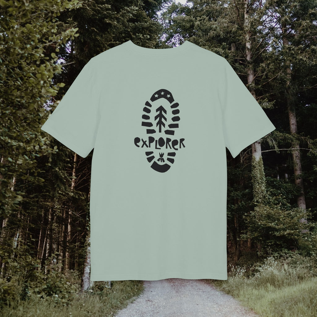 Explorer T-Shirt - Outdoor Shirt mit Wandersohle, Natur-inspiriertes Shirt, Baumwolle, Medium Fit