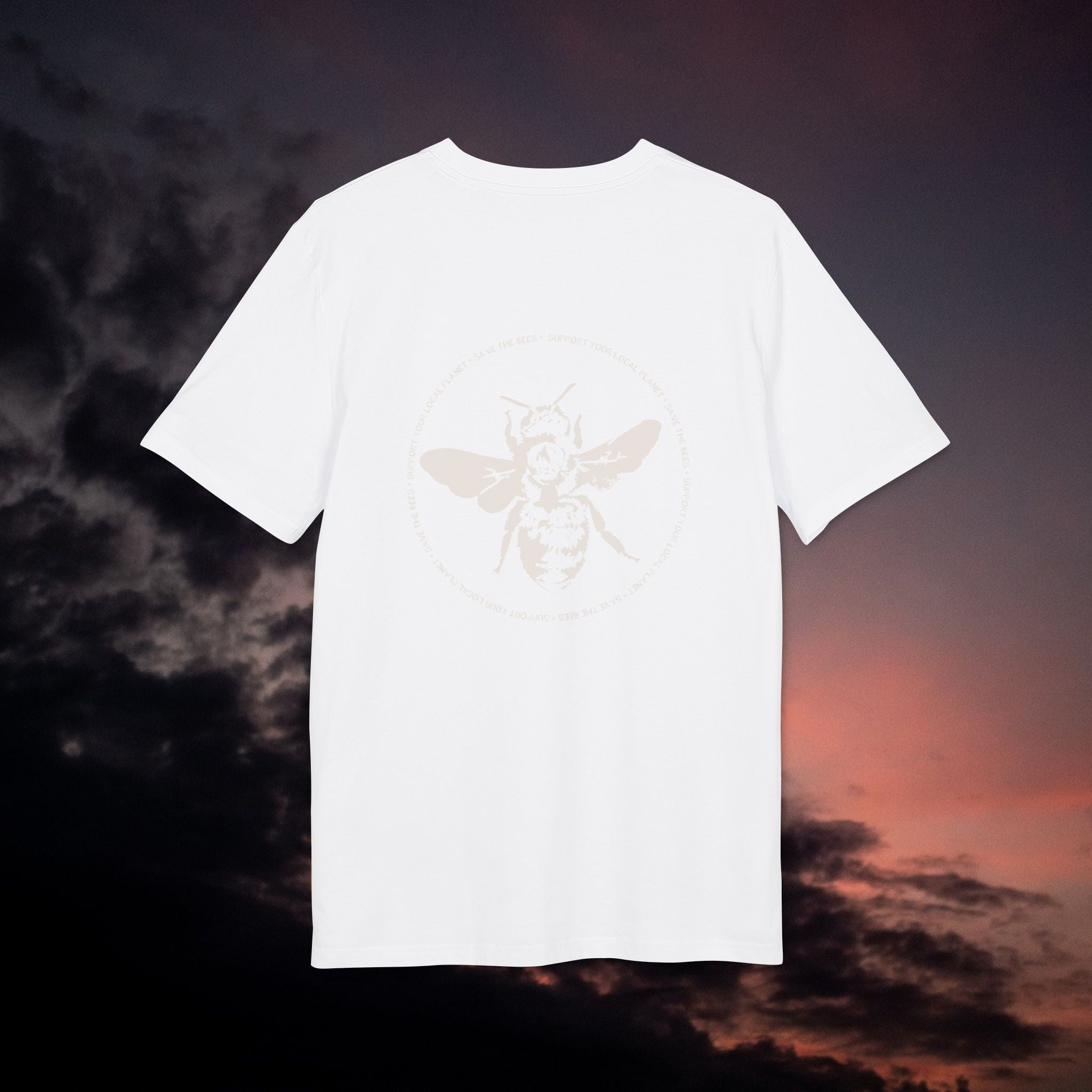 T-Shirt aus Bio-Baumwolle mit Biene Druck vorne und hinten