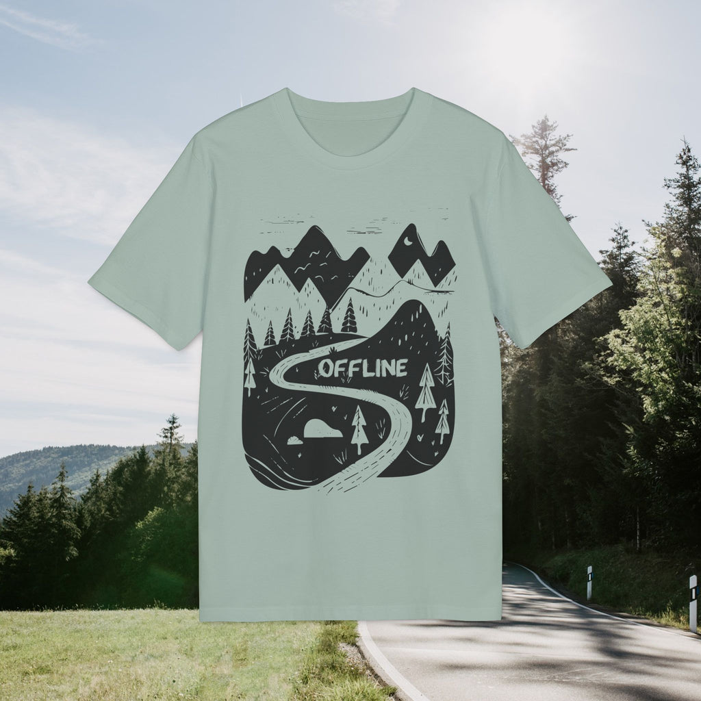 Offline Wilderness T-Shirt, Wald Design für Jäger und Outdoor-Enthusiasten Baumwoll-T-Shirt, Unisex-T-Shirt