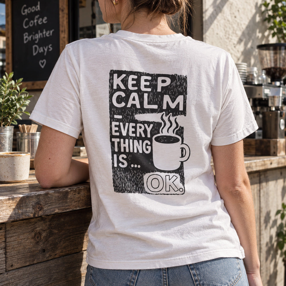 Keep Calm – Kaffee T-Shirt