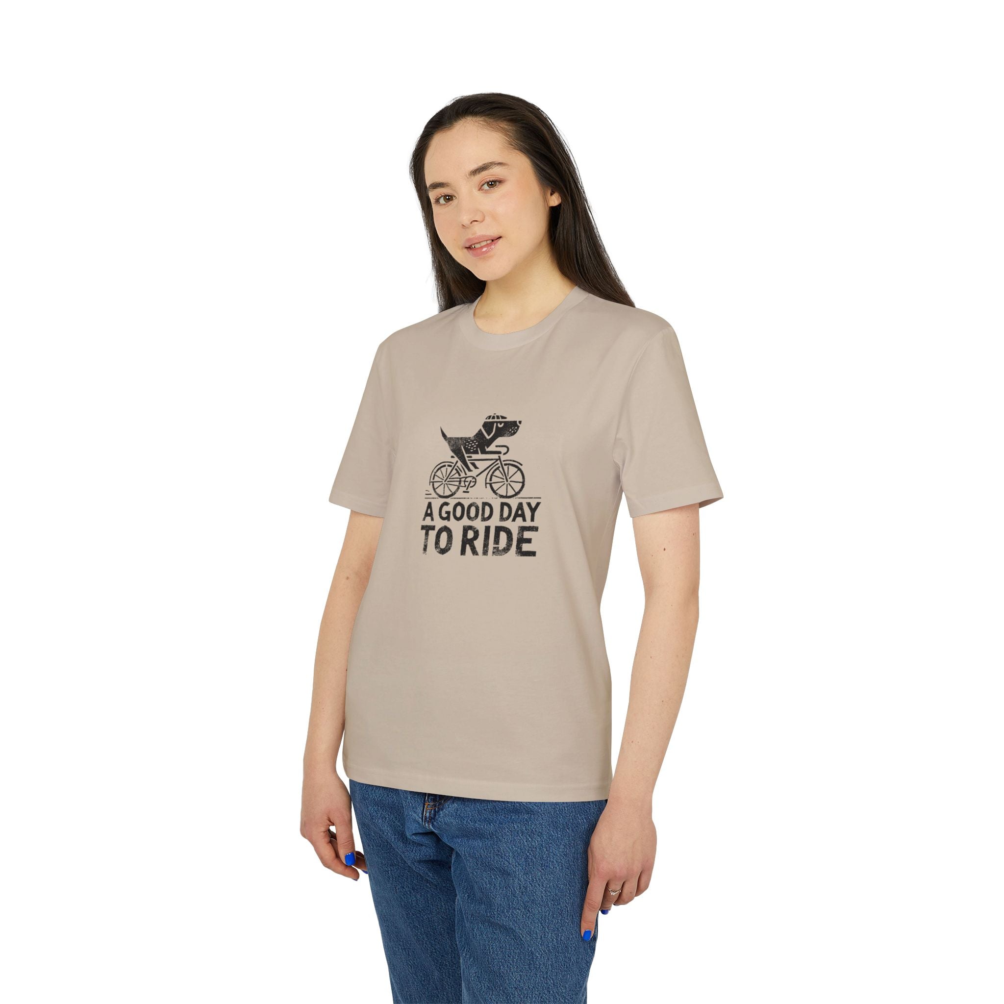 T-Shirt - A Good Day to Ride - Humorvolles Fahrrad-Design mit Labrador für Hundefreunde und Radfahrer, Unisex Shirt, Creator Tee, Bicycle