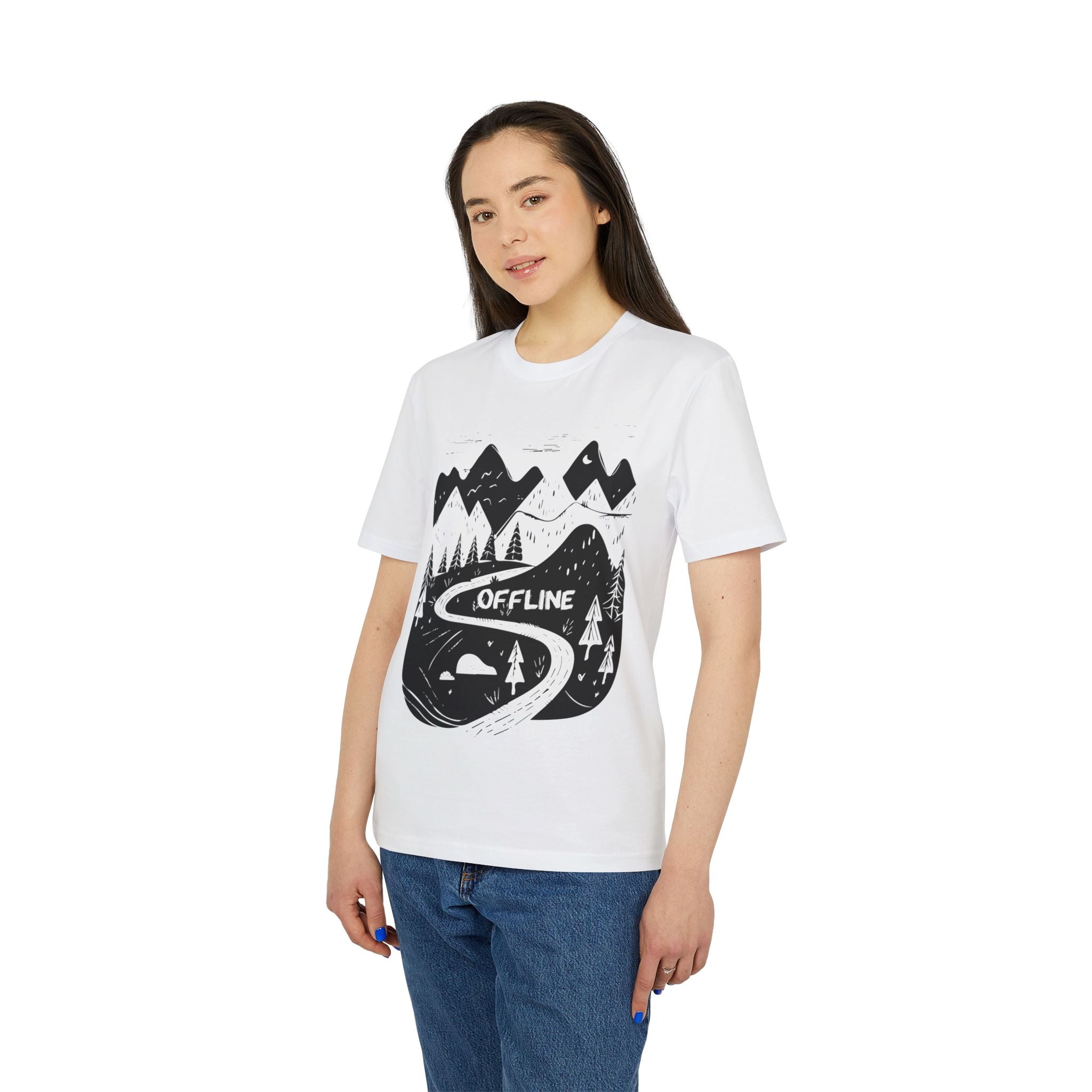 Offline Wilderness T-Shirt, Wald Design für Jäger und Outdoor-Enthusiasten Baumwoll-T-Shirt, Unisex-T-Shirt
