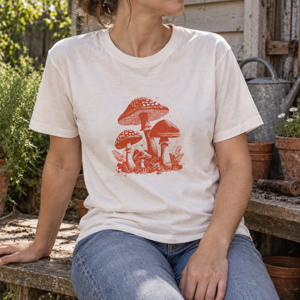 Pilze im Wald – Natur T-Shirt