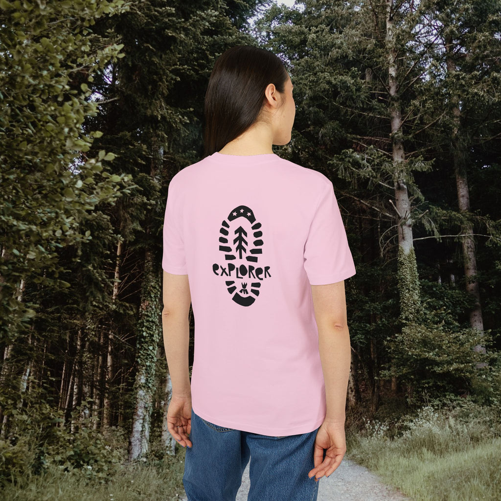 Explorer T-Shirt - Outdoor Shirt mit Wandersohle, Natur-inspiriertes Shirt, Baumwolle, Medium Fit