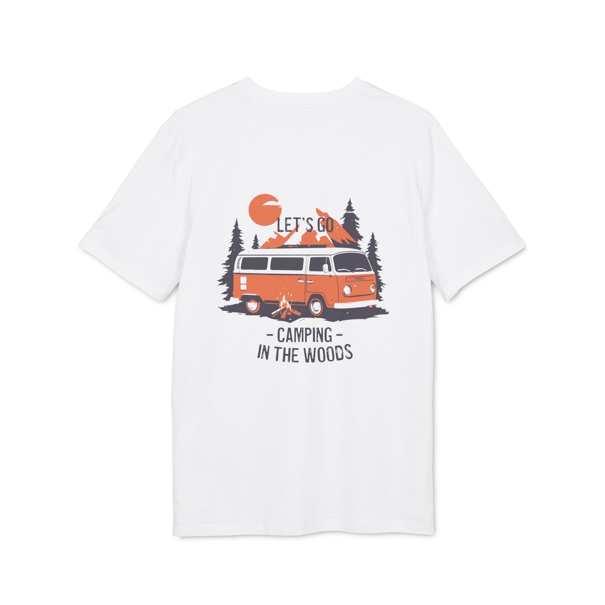 Vintage Camping Van T-Shirt, Retro Cotton Linoleum Druck Style, Geschenk Reise, Camper, Vanlife T-Shirt, Bus