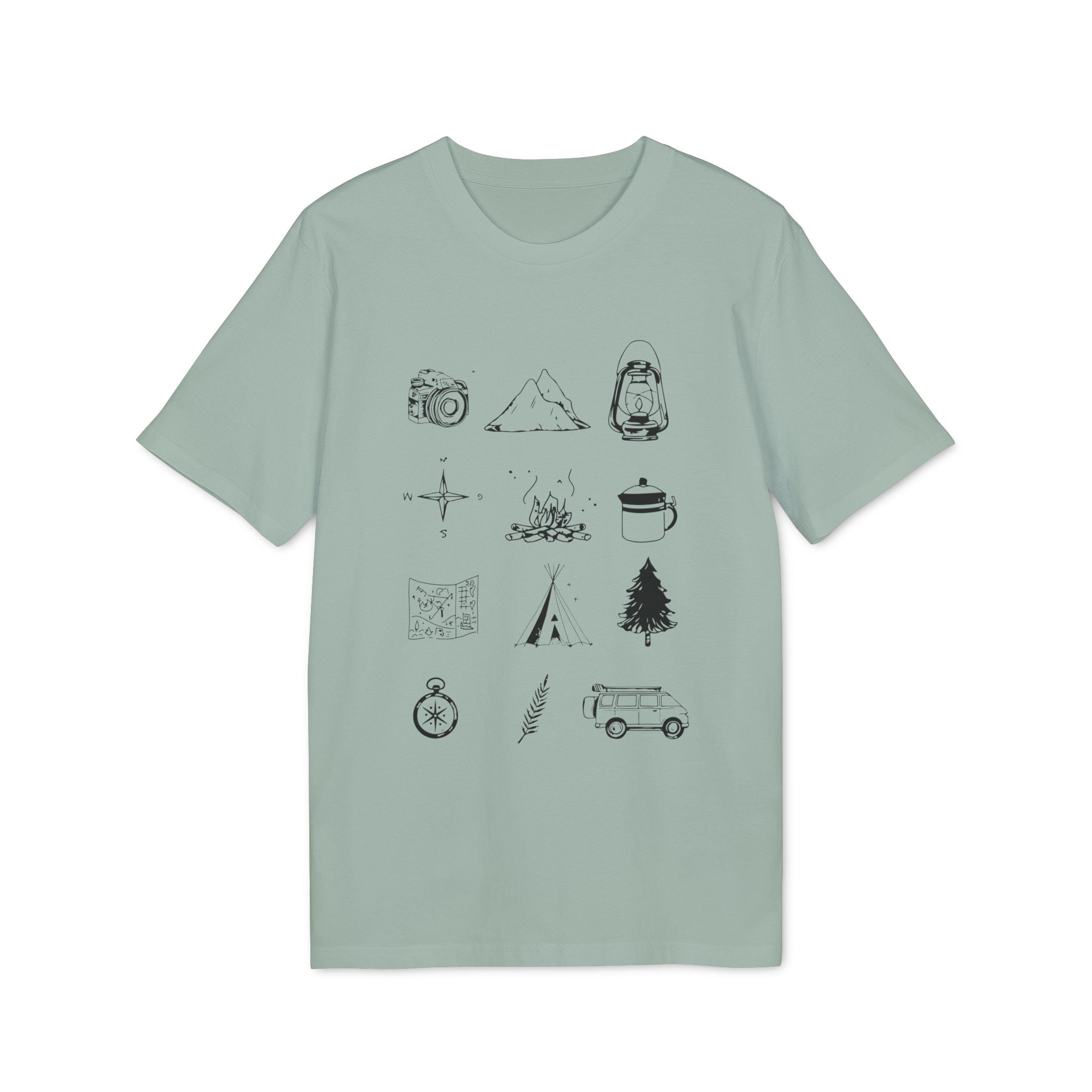Camping Essentials Outdoor Shirt, Sommer-Grafik-T-Shirt, Vintage-inspiriertes Baumwoll-T-Shirt, Unisex-T-Shirt