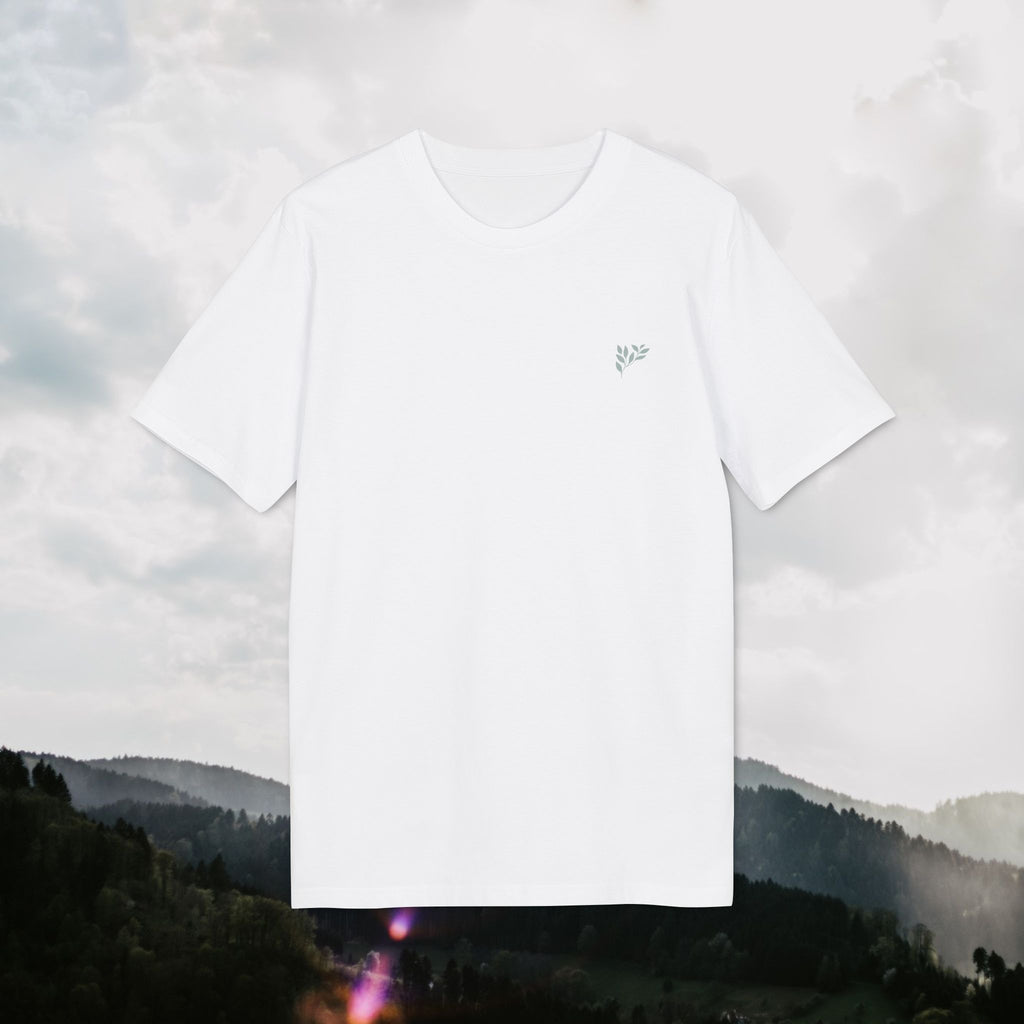 LUFT + LIEBE T-Shirt – Statement-Shirt mit Naturillustration | Rückendruck & Logo vorn | Unisex Bio-Baumwollshirt