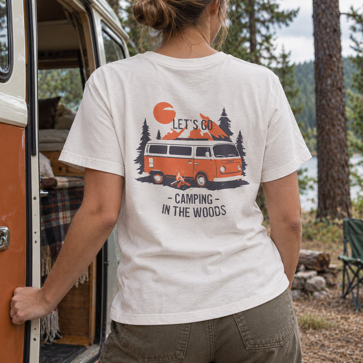 Vintage Camping Van – Vanlife T-Shirt