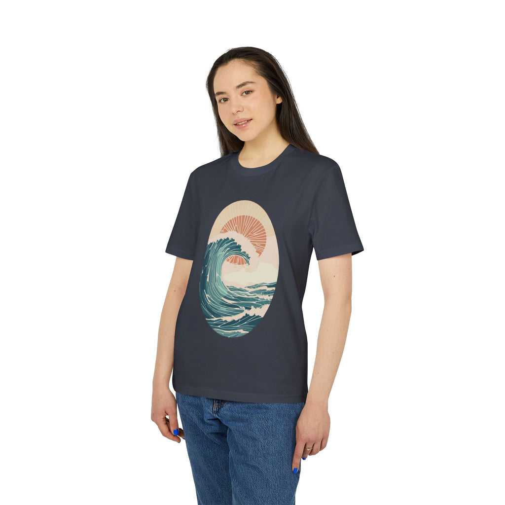Boho Meer, Wellen und Sonne T-Shirt – Vintage-inspiriertes Baumwoll-T-Shirt | Unisex Boho Strand Shirt | Geschenk für Strandliebhaber