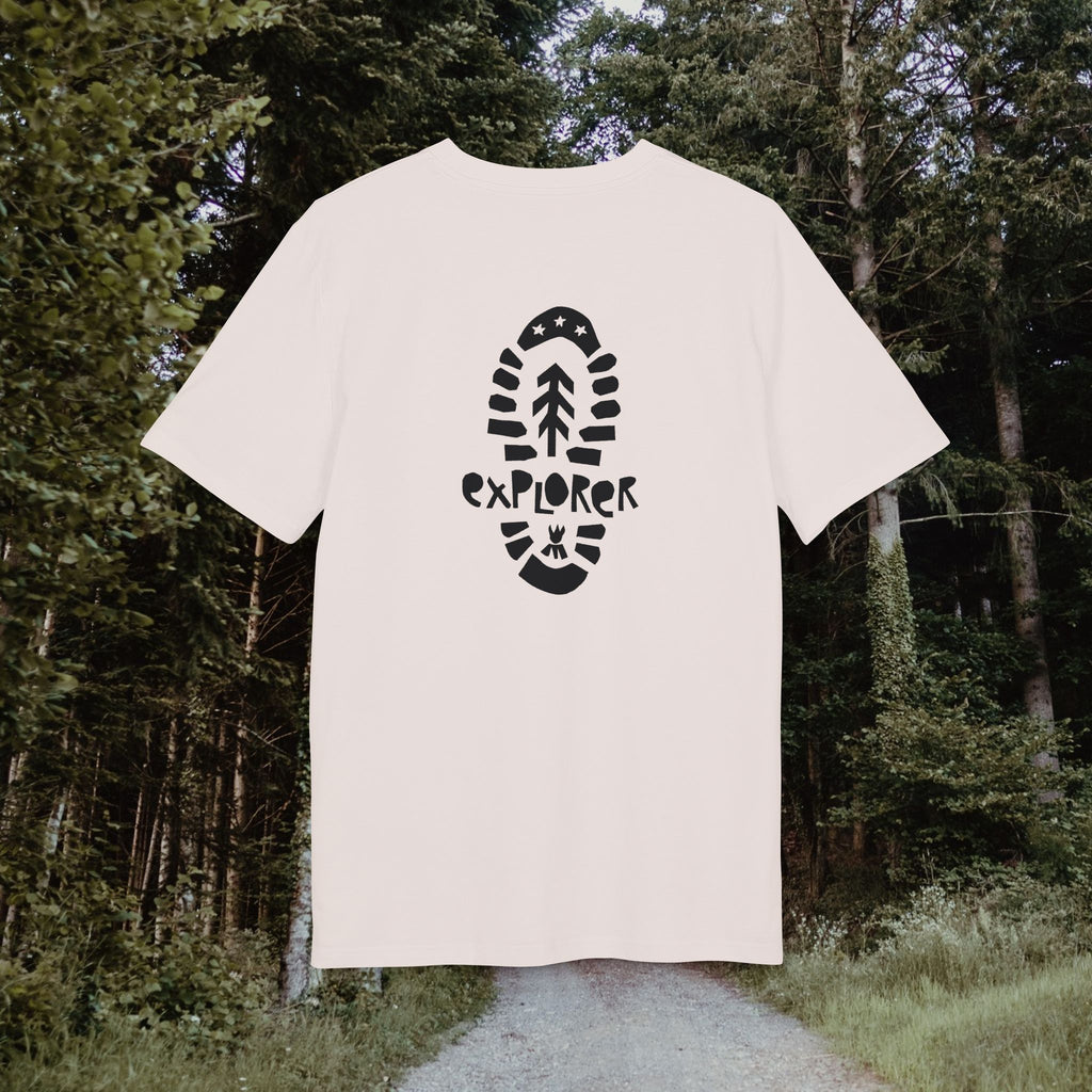 Explorer T-Shirt - Outdoor Shirt mit Wandersohle, Natur-inspiriertes Shirt, Baumwolle, Medium Fit