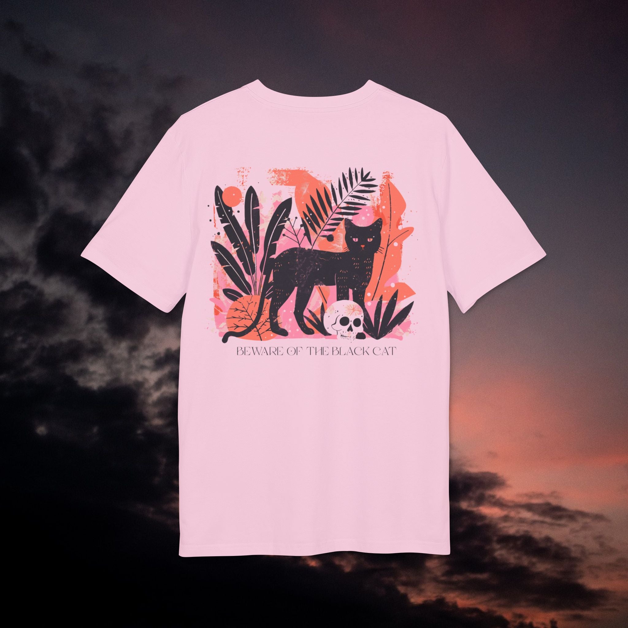 Schwarze Katze Hexerei - Magie, Katzenliebhaber, Katzenmama, Halloween Shirt Lustiges Halloween Baumwoll-T-Shirt, Unisex-T-Shirt