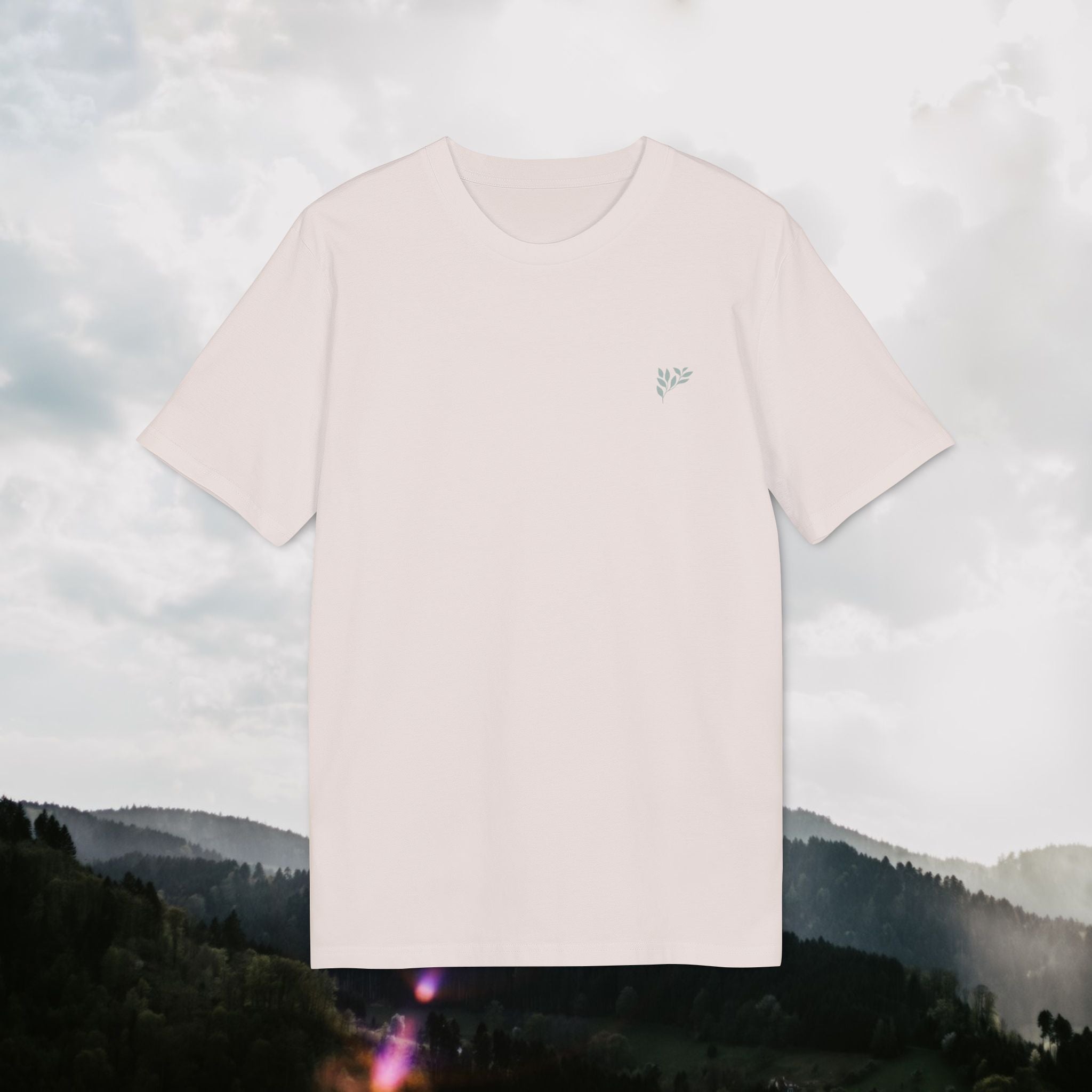 LUFT + LIEBE T-Shirt – Statement-Shirt mit Naturillustration | Rückendruck & Logo vorn | Unisex Bio-Baumwollshirt