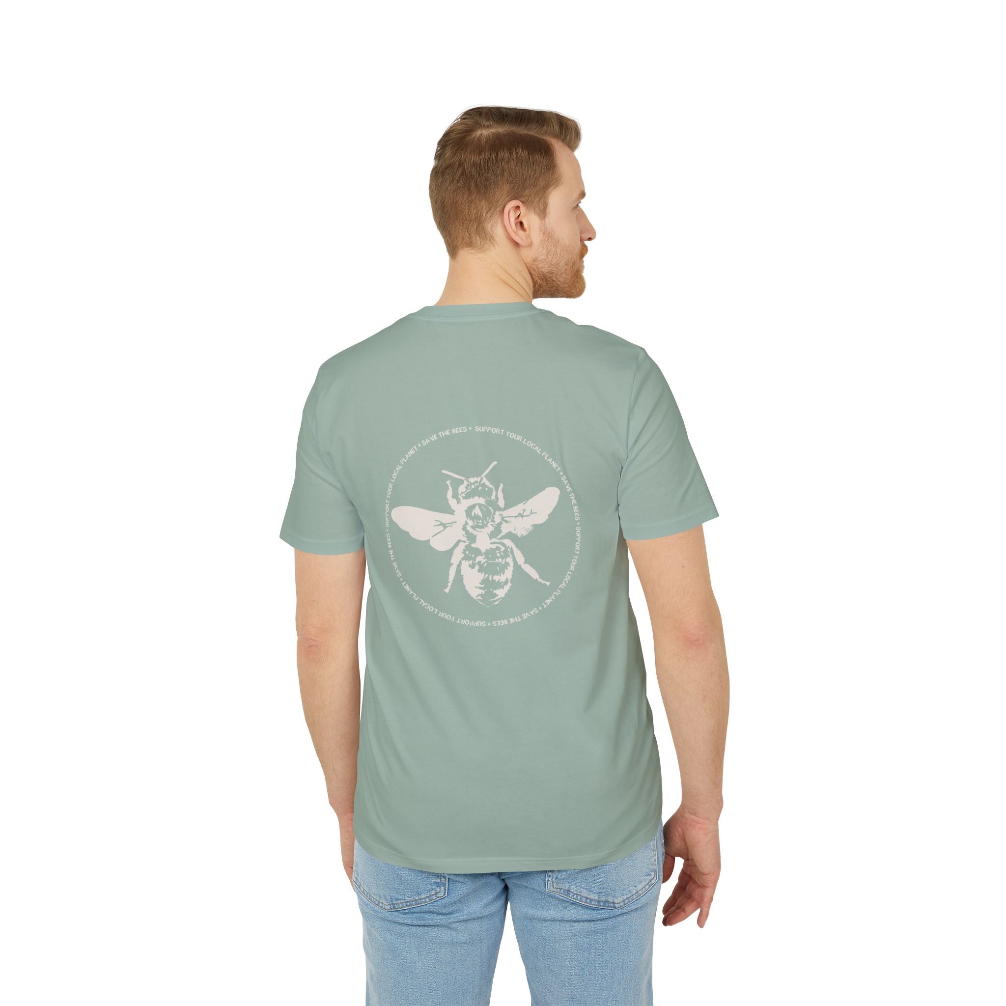 T-Shirt aus Bio-Baumwolle mit Biene Druck vorne und hinten