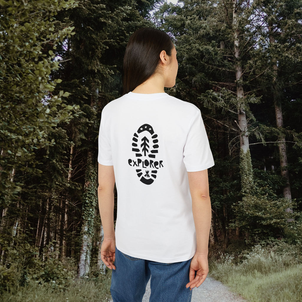 Explorer T-Shirt - Outdoor Shirt mit Wandersohle, Natur-inspiriertes Shirt, Baumwolle, Medium Fit