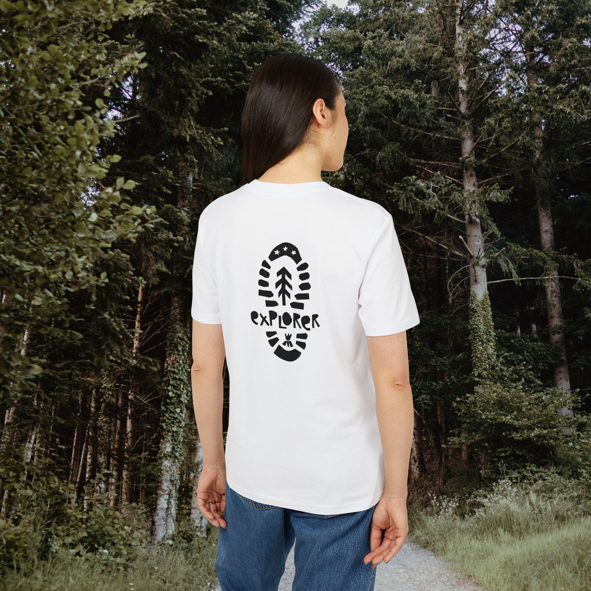 Explorer T-Shirt - Outdoor Shirt mit Wandersohle, Natur-inspiriertes Shirt, Baumwolle, Medium Fit