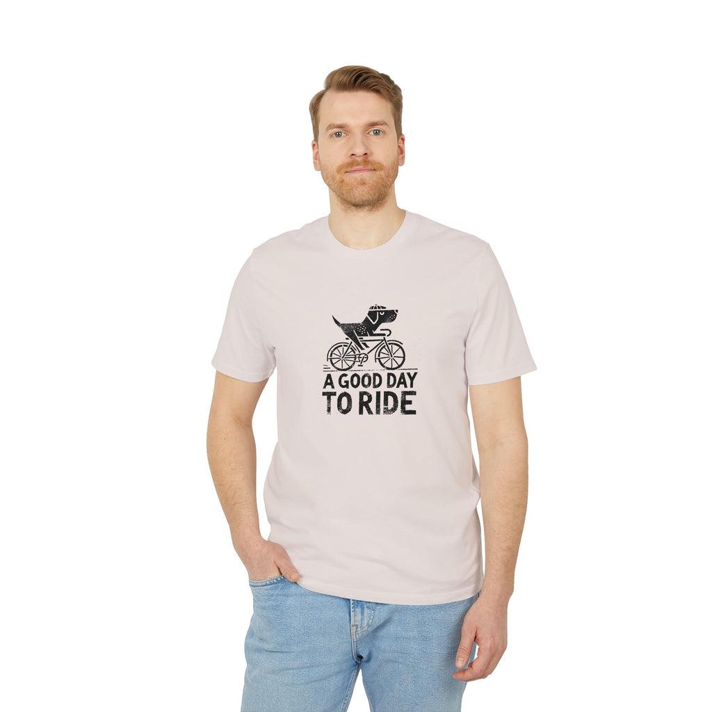 T-Shirt - A Good Day to Ride - Humorvolles Fahrrad-Design mit Labrador für Hundefreunde und Radfahrer, Unisex Shirt, Creator Tee, Bicycle